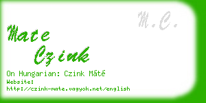 mate czink business card