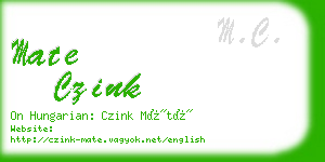 mate czink business card